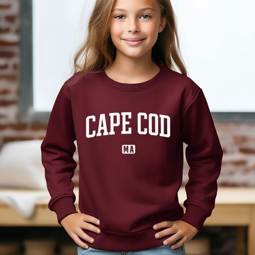 Cape Cod Youth Sweatshirt | Cape Cod Classic Youth Crewneck Sweatshirt - Picture 4 of 6