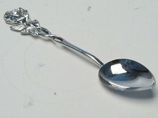 1 each Swedish Coffee Spoon ROSE Demitasse Gewe ROSEN 83% Pure Solid SILVER