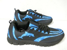 Unisex Adulto Negro y Azul Delfín Tenis Zapatos Mujer 9 Hombre 7 EU40 Miami