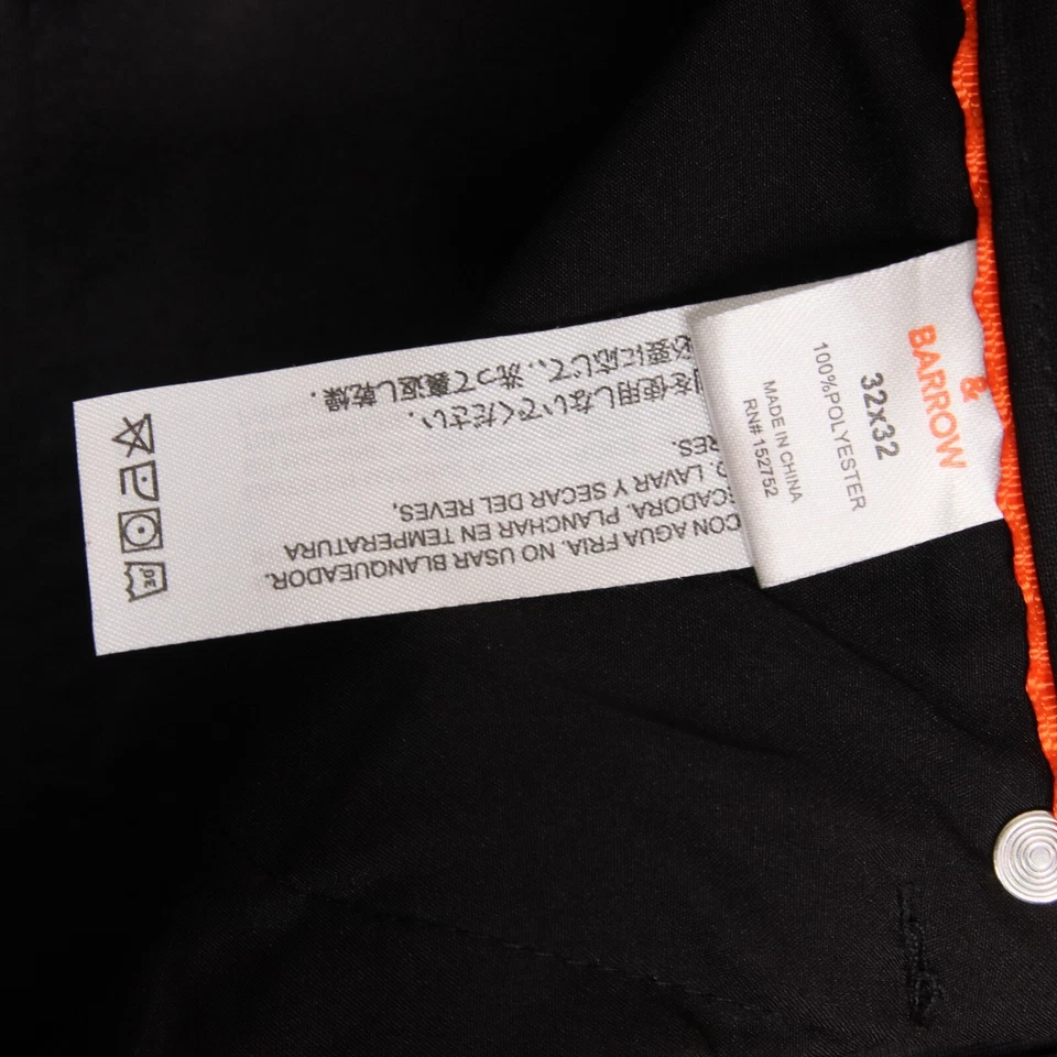 Pantalones de golf Hudson & Barrow Performance Tech para hombre talla 32x32 negros pierna recta Foto 4 de 4