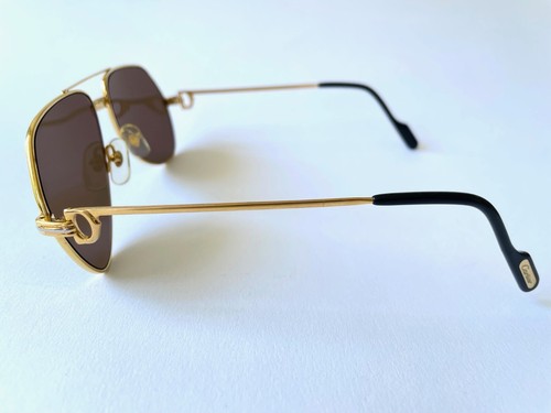 Gafas de sol vintage CARTIER VENDOME Louis LC oro 22K PEQUEÑAS 56*14 Santos Tank - Imagen 13 de 18