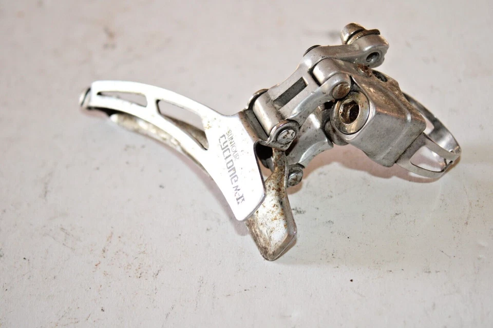 Câmbio dianteiro duplo Suntour Cyclone M-II 28.6 braçadeira 2x9 estrada frete EUA - Imagem 2 de 4