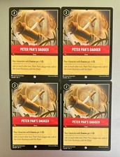 4X DISNEY LORCANA: FLOODBORN PETER PAN'S DAGGER 135/204