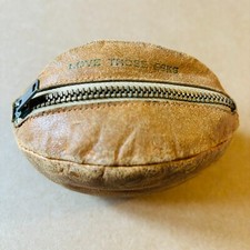 Vintage 1950s CFL Football Edmonton Eskimos Leather Coin Purse - Love Those Esks