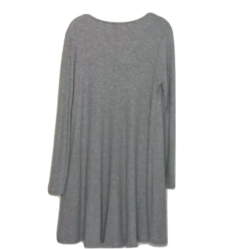 Alya Womens Sweater Dress Large Ribbed Gray Knee Length - Picture 4 of 7