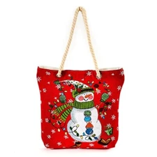 Holiday Themed Totebag "Snowman" | Reusable | Shopping Bag | Seasonal | Holiday