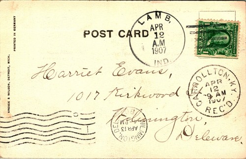 C.1907 ANTIQUE POSTCARD MCKINLEY MONUMENT - COLUMBUS - OHIO - Picture 2 of 2