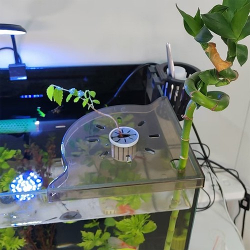 1X Aquarium Plant Holder Triangular Tank Top Storage Rack Fish Tank Corner Shelf - Picture 9 of 14