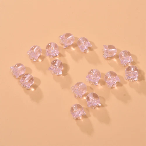 20 Multicolor Vintage Trumpet Bell Flower Beads Lampwork Glass 10x9mm DIY Crafts - Picture 10 of 22