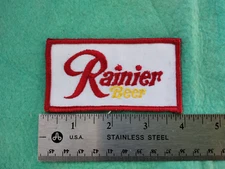 Vintage Rainier Beer Service Uniform Hat Pocket chest Patch
