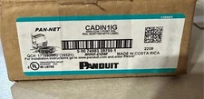 (1)  Panduit CADIN1IG Mini-Com 1 Port DIN Rail Mount Adapter w/ Label PAN-NET