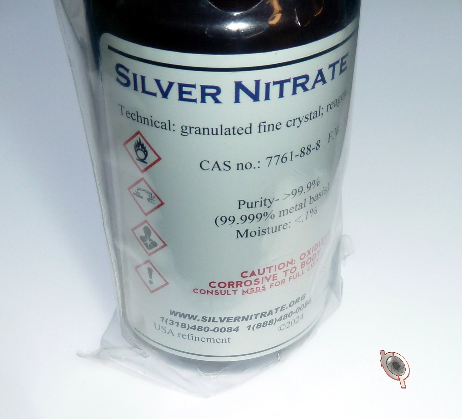 1lb. Silver Nitrate ACS, 99.999% Powder Crystal Reagent AgNO3 | eBay