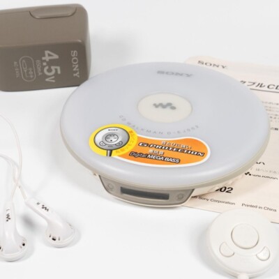 SONY D-EJ002 Walkman Portable CD Player white Operation Confirmed