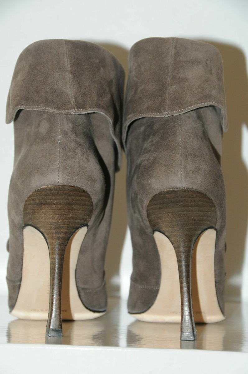 Bottines Manolo Blahnik En Daim Beige Clair - Taille 41 - Italie - Neuf Sans Emballage