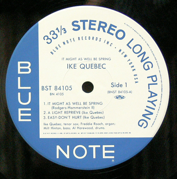 洋楽 Ike Quebec It Might As Well Be Spring LP Ike Quebec – It Might As Well Be Spring – Vinyl (LP, Album +