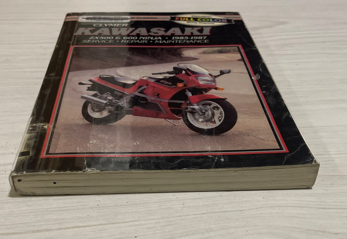Clymer M452 Kawasaki ZX500 & 600 Ninja 1985-1987 Color Wiring