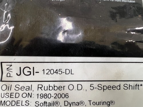 Genuine James Gaskets Dyna Softail ,Touring 5 Speed Shifter Shaft Oil Seal - Picture 2 of 9