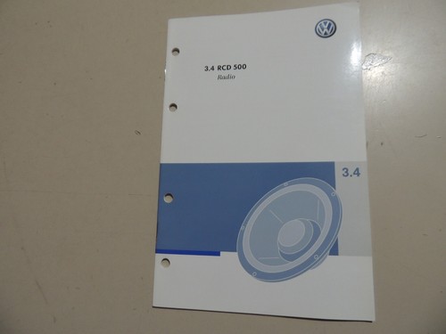 07.2005 VW Radio RCD 500 Bedienungs Betriebsanleitung Bordbuch