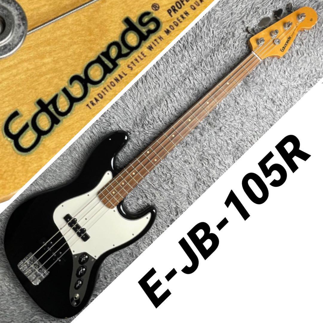 Edwards E-JB-105R Black Jazz type Made in Japan Electric