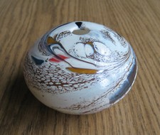 ART GLASS ENAMEL DECORATED PEN HOLDER INKWELL VASE - Esscher Studion Jrvaar