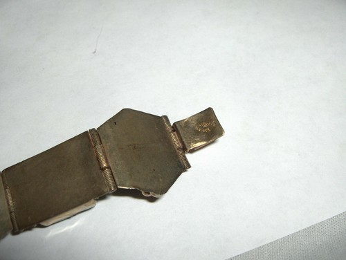 Pulsera y Anillo Vintage Plata Esterlina Tallados Onix Verde Maya Guadalajara México - Imagen 6 de 8