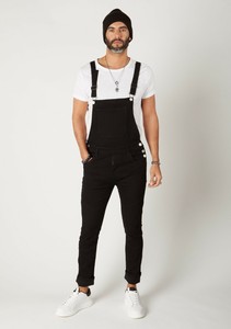mens black dungarees