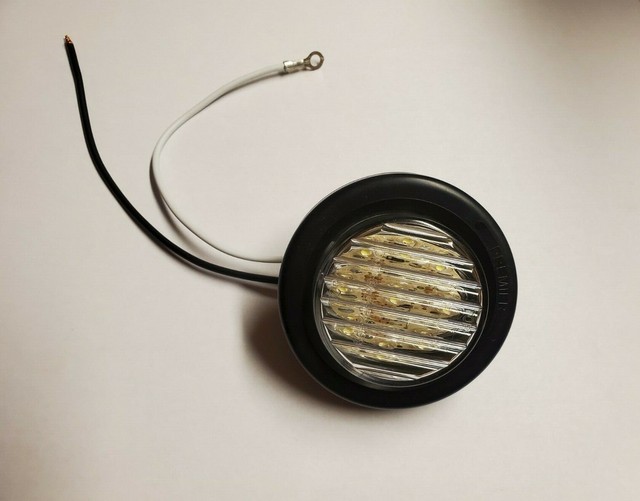 (2) STELLAR 2" ROUND 9 LED MINI BACKUP LIGHTS WITH GROMMET/WIRES SAE