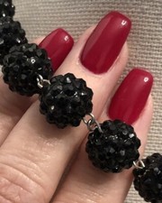 Vintage Black Beaded Choker Collar Necklace Retro Victorian Elegant Timeless