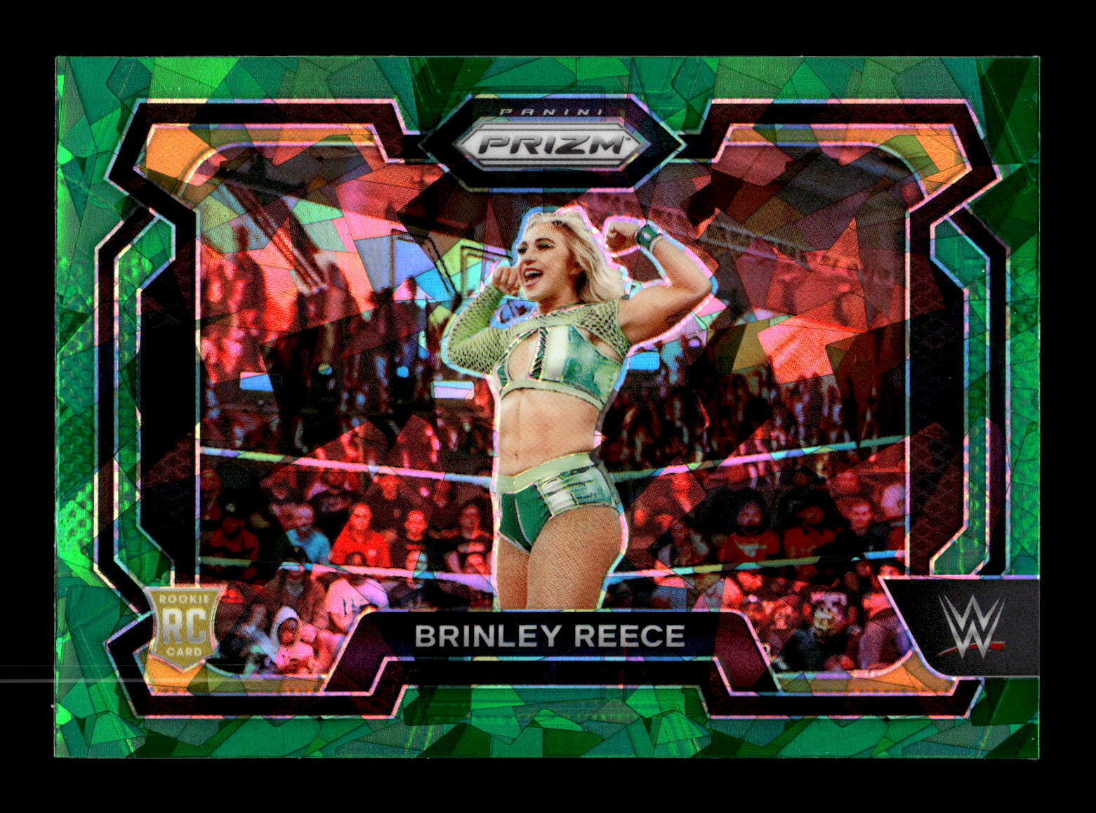 2024 Panini Prizm WWE #36 Brinley Reece Green Ice