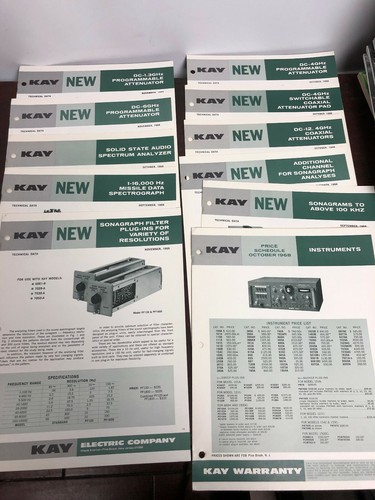 Vintage Lot of Kay Test Equipment Technical Data Sheets Catalog #AA - 第 4/4 張圖片