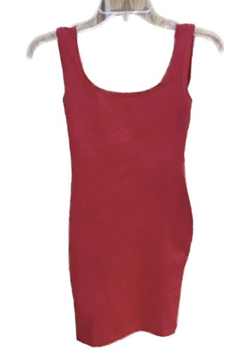 Red Bodycon Dress Short Sleeveless Dress Size Medium/Large