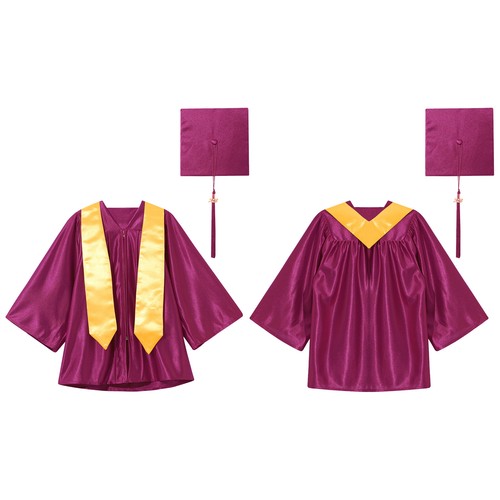 Unisex Kids Graduation Gown Cap Uniform for Preschool Primary School Ceremony - Picture 108 of 187