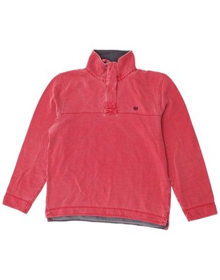 Crew Clothing Herren Zip Neck Sweatshirt Pullover Medium Rot Baumwolle DU04