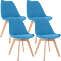 4Er Set Stuhl Linares Stoff TüRkis