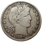 1907 D Barber Half Dollar
