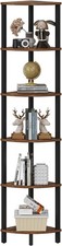 Corner Shelf 6-Tier Corner Bookshelf Industrial Corner Ladder Shelf DIY Storage