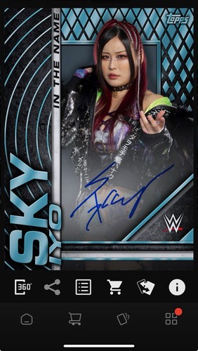 Topps WWE Slam In the Name Platinum Sig Iconic Iyo Sky DIGITAL