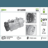 Valeo 813200 Kompressor, Klimaanlage