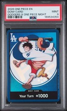 2026 ONE PIECE PROMOS DODGERS X ONE PIECE NIGHT DON!! CARD PSA 9