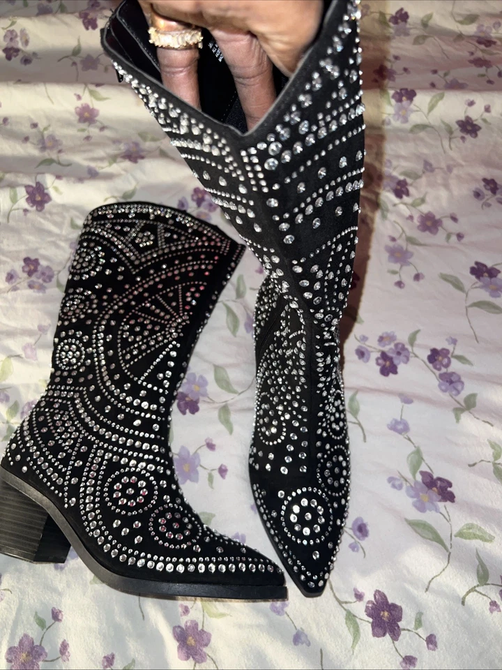 Botas Vaqueras Mujer 8.5 Estrás Botas Vaqueras Foto 4 de 4