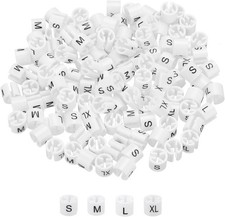 MECCANIXITY Clothes Hanger Marker S/M/L/XL Size Tag Fit 3mm S/M/L/XL, White