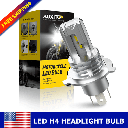 AUXITO H4 9003 HB2 LED Bulb Hi/Lo Beam White Motorcycle Headlight High Power New - Picture 1 of 12
