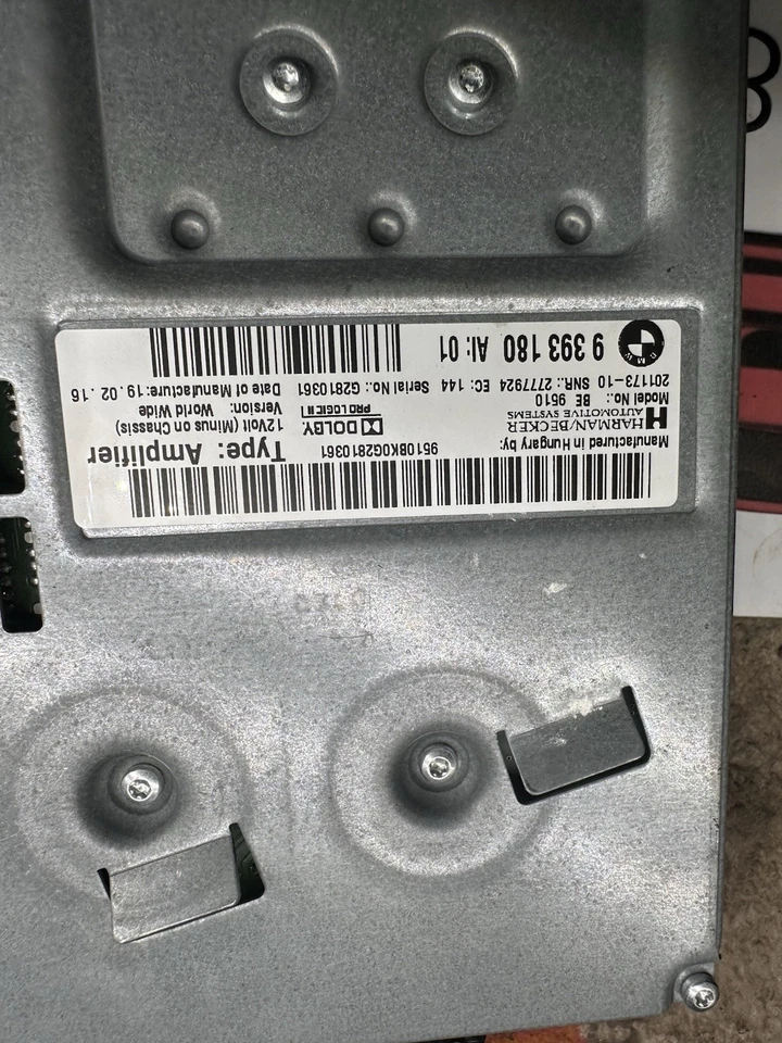 Amplificador AMP de audio Harman Becker 2011-2016 BMW 528i 535i 550i M5 F10 OEM Foto 3 de 4