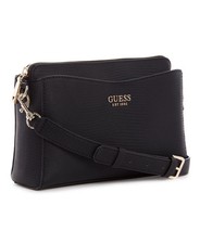 GUESS Lyndi Triple Compartment Girlfriend Crossbody Black Gold
