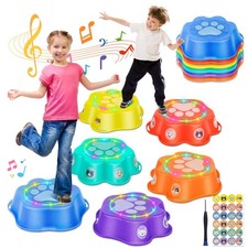 6Pcs Light up Stepping Stones for , Non-Slip Musical Stepping Stones for , Se...