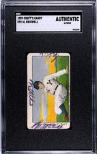 1909 E92 AL BRIDWELL NNo POOR CROFT'S CANDY SGC A BASEBALL NEW YORK GIANTS
