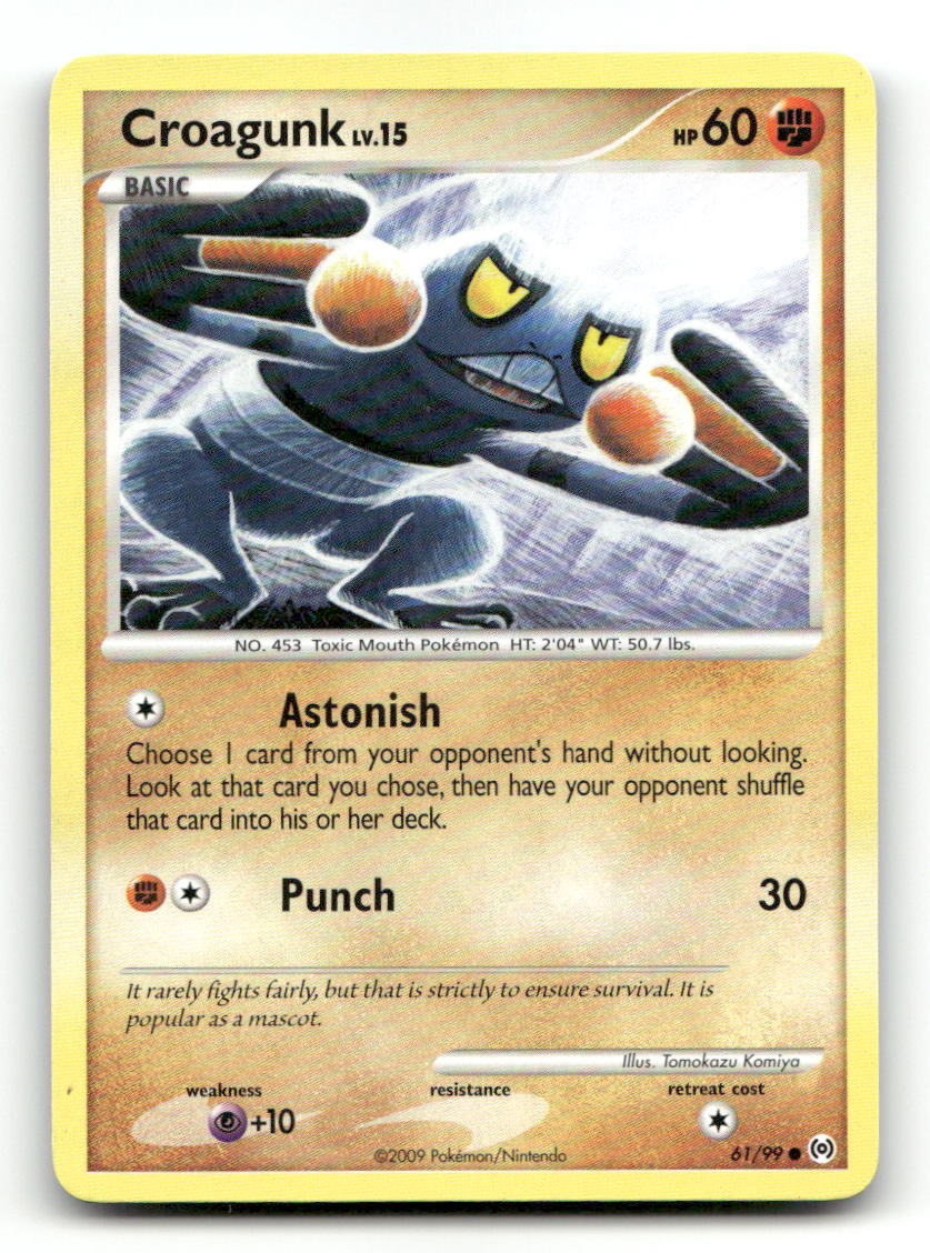 Croagunk 61/99 Common Arceus Pokemon LP