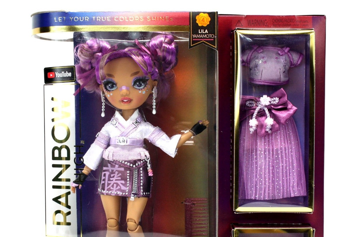 Rainbow High LILA YAMAMOTO Mauve Fashion Doll + 2 OUTFITs