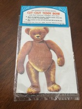 Vintage Cut-Out Teddy Bear w costumes Merrimack paper doll
