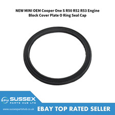 New Mini Oem Cooper One S R50 R52 R53 Engine Block Cover Plate O Ring Seal Cap